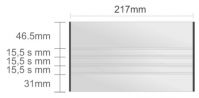Ac224/BL násten.tabuľa 217x124mm Alliance Classic/46,5+(3x15,5s)+31