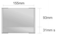 Dc116/BL nástenná tabuľa 155x124 mm design Classic