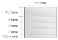 Ac209/BL násten.tabuľa 155x155mm Alliance Classic /46,5+ (3x31)+15,5s