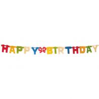 Girlanda HAPPY BIRTHDAY 11cm x 1,5m