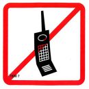 7030 7 S Zákaz vstupu s mobil.tel. ( pictogram ) 10 x 10cm samolepka
