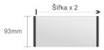 Emp113/BL výstrčková bezpečnostná tabuľa 93x186mm DeSign