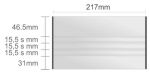 Ac224/BL násten.tabuľa 217x124mm Alliance Classic/46,5+(3x15,5s)+31