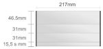 Ac225/BL násten.tabuľa 217x124mm Alliance Classic/46,5+31+31+15,5s