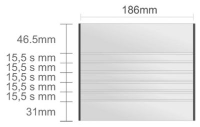 Ac217/BL násten.tabuľa 186x155mm Alliance Classic /46,5+ (5x15,5s)+31