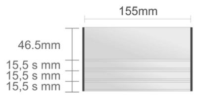 Ac203/BL nástenná tabuľa 155x93mm Alliance Classic /46,5+ (3x15,5s)