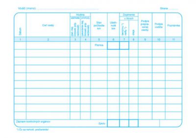 275 Zaznam o prev.vozidla os.dopr.-100list