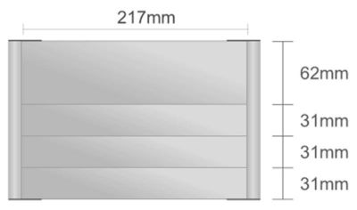 Dr121/S nástenná tabuľa 217x155 mm Design Radius